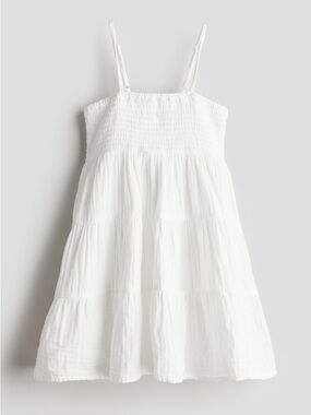 H&M Tiered Smocked Tiered Muslin Sundress